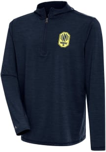 Antigua Nashville SC Mens Navy Blue Tidy Long Sleeve Qtr Zip Pullover