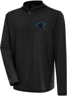 Antigua Carolina Panthers Mens Black Tidy Long Sleeve 1/4 Zip Pullover