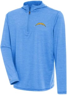 Antigua Los Angeles Chargers Mens Light Blue Tidy Long Sleeve 1/4 Zip Pullover