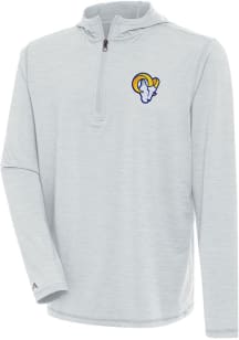 Antigua Los Angeles Rams Mens Grey Tidy Long Sleeve Qtr Zip Pullover