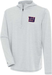 Antigua New York Giants Mens Grey Tidy Long Sleeve 1/4 Zip Pullover