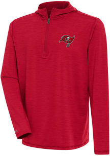 Antigua Tampa Bay Buccaneers Mens Red Tidy Long Sleeve 1/4 Zip Pullover