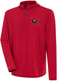 Antigua Washington Capitals Mens Red Tidy Long Sleeve 1/4 Zip Pullover