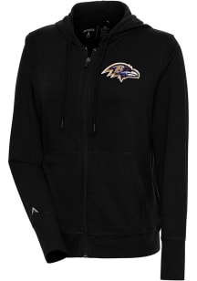 Antigua Baltimore Ravens Womens Black Moving Long Sleeve Full Zip Jacket
