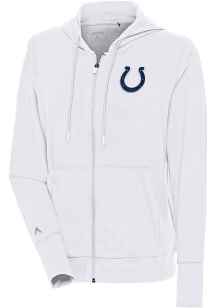 Antigua Indianapolis Colts Womens White Moving Long Sleeve Full Zip Jacket