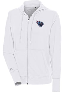 Antigua Tennessee Titans Womens White Moving Long Sleeve Full Zip Jacket