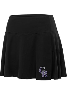 Antigua Colorado Rockies Womens Black Raster Skirt