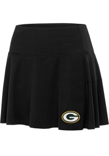 Antigua Green Bay Packers Womens Black Raster Skirt