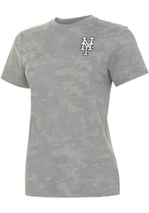 Antigua New York Mets Womens White Metallic Rogue T-Shirt