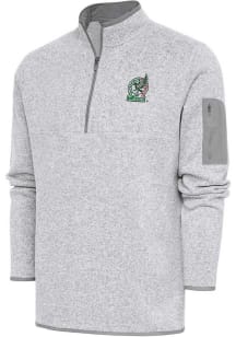 Antigua Mexico National Team Mens Grey Elevate Long Sleeve Qtr Zip Pullover