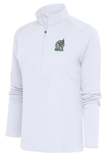 Antigua El Tri Womens White Statement 1/4 Zip Pullover