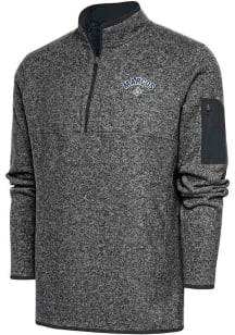 Antigua  Mens Grey Fortune Big and Tall 1/4 Zip Pullover