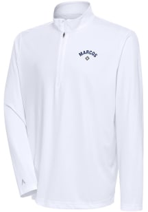 Antigua Dayton Marcos Mens White Tribute Long Sleeve 1/4 Zip Pullover