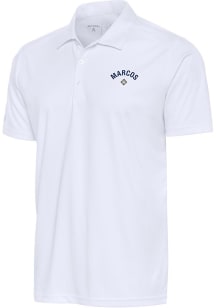 Antigua Dayton Marcos Mens White Tribute Short Sleeve Polo