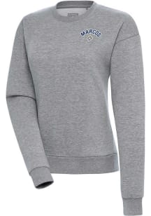 Antigua Dayton Marcos Womens Grey Victory Crew Sweatshirt
