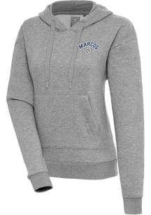 Antigua Dayton Marcos Womens Grey Victory Hooded Sweatshirt