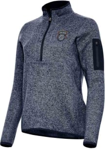 Antigua San Diego FC Womens Navy Blue Fortune 1/4 Zip Pullover