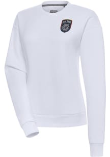 Antigua San Diego FC Womens White Victory Crew Sweatshirt
