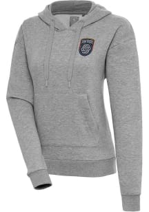 Antigua San Diego FC Womens Grey Victory Hooded Sweatshirt