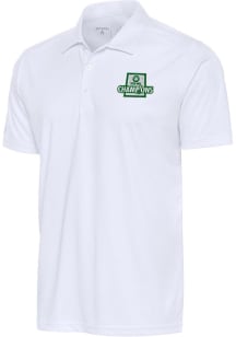 Antigua Boston Celtics Mens White 2024 NBA Champions Tribute Short Sleeve Polo