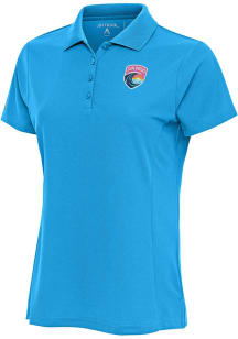 Antigua San Diego Wave FC Womens Blue Legacy Pique Short Sleeve Polo Shirt