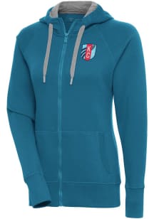Antigua KC Current Womens Teal Victory Long Sleeve Full Zip Jacket