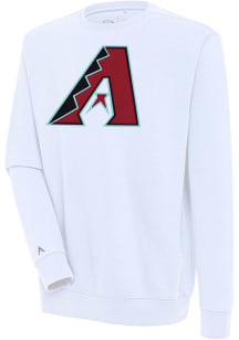 Antigua Arizona Diamondbacks Mens White Victory Long Sleeve Crew Sweatshirt