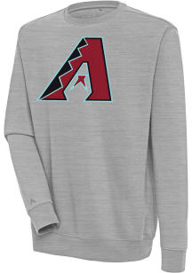 Antigua Arizona Diamondbacks Mens Grey Victory Long Sleeve Crew Sweatshirt