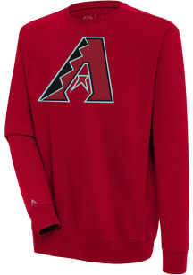 Antigua Arizona Diamondbacks Mens Red Victory Long Sleeve Crew Sweatshirt