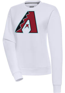 Antigua Arizona Diamondbacks Womens White Victory Crew Sweatshirt