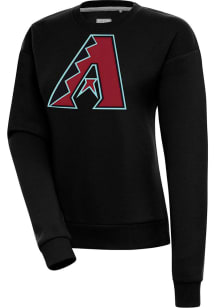 Antigua Arizona Diamondbacks Womens Black Victory Crew Sweatshirt
