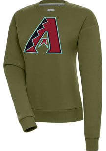 Antigua Arizona Diamondbacks Womens Green Victory Crew Sweatshirt