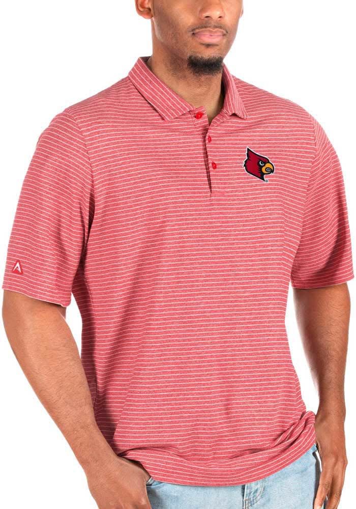 Men's Antigua Red Louisville Cardinals Affluent Polo Size: Large