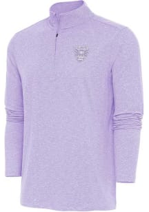 Antigua DC United Mens Purple Hunk White Logo Long Sleeve 1/4 Zip Pullover