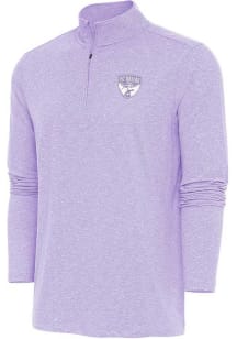 Antigua FC Dallas Mens Purple Hunk White Logo Long Sleeve 1/4 Zip Pullover