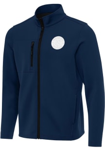 Antigua New York City FC Mens Navy Blue Objection White Logo Light Weight Jacket