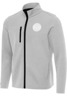 Antigua New York City FC Mens Grey Objection White Logo Light Weight Jacket