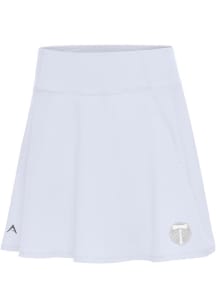 Antigua Portland Timbers Womens White Chip Skort White Logo Shorts