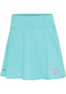 Antigua Sporting Kansas City Womens Blue Chip Skort White Logo Shorts