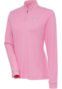 Antigua Toronto FC Womens Pink Mentor White Logo 1/4 Zip Pullover