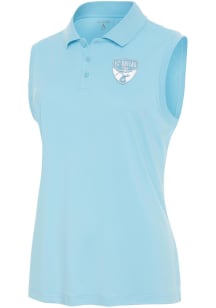 Antigua FC Dallas Womens Blue Recap White Logo Polo Shirt