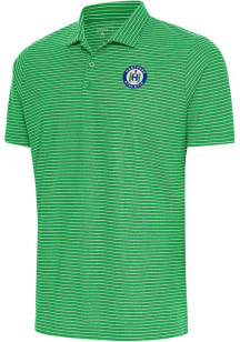 Antigua Hartford Athletic Mens Green Esteem Short Sleeve Polo