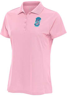 Antigua Forward Madison FC Womens Pink Legacy Pique Short Sleeve Polo Shirt