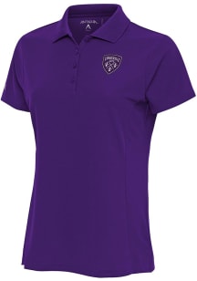 Antigua Louisville City FC Womens Purple Legacy Pique Short Sleeve Polo Shirt