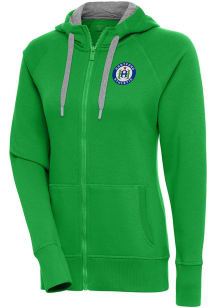 Antigua Hartford Athletic Womens Green Victory Long Sleeve Full Zip Jacket