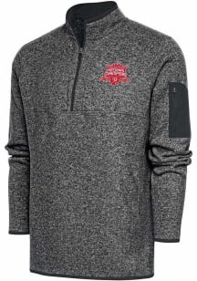 Antigua Denver Pioneers Mens Grey 2024 NCAA Ice Hockey Champs Fortune Big and Tall 1/4 Zip Pullo..