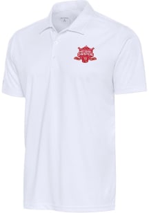 Antigua Denver Pioneers White 2024 NCAA Ice Hockey Champs Tribute Big and Tall Polo