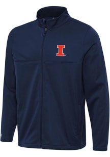 Mens Illinois Fighting Illini Navy Blue Antigua Links 2 Light Weight Jacket