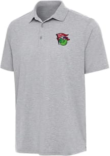 Phillie Phanatic  Antigua Philadelphia Phillies Mens Grey Phanatic Par 3 Short Sleeve Polo