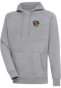 Phillie Phanatic  Antigua Philadelphia Phillies Mens Grey Phanatic Victory Long Sleeve Hoodie